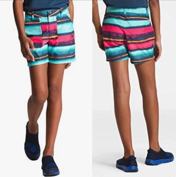 The North Face Other - The North Face Girls Class V Shorts Small (7/8) Pink Teal Stripe Board Shorts